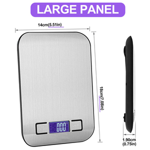 Balança Digital de Cozinha Changxie de Aço Inoxidável Antióleo e Antidigital, Multifuncional e Personalizada, Sucesso de Vendas, 5kg 10kg 1g - Product Image 4