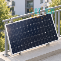 Système de montage de panneaux solaires Art Sign pour balcon d'appartement, support solaire triangulaire flexible, système de montage photovoltaïque en aluminium OEM