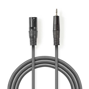 Cable de audio de 3.5mm macho a XLR macho de 3 pines, 3m - Product Image 1