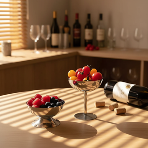 Gobelets à glace en acier inoxydable 304 (à pied haut, à pied bas), verres à dessert, à <span class=keywords><strong>vin</strong></span> ou à cocktail pour l'usage quotidien et les réceptions décontractées - Product Image 1