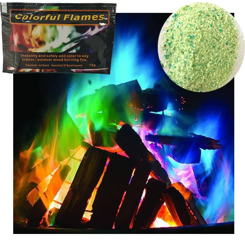 宇宙25パック炎の香りを変えるパケット宇宙粉末15g魔法の炎の紙の色の火のパケット魔法の炎
