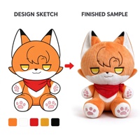 Porte-clés en peluche personnalisé chien bouledogue dessin animé OEM ODM, pendentif mignon en peluche, breloque de sac, poupée chiot, cadeau promotionnel, rouge 18cm