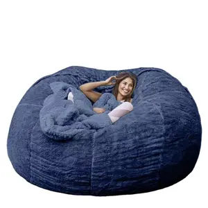 Hàng đầu lông Bộ nhớ bọt túi Đậu giường, benabag khổng lồ, sang trọng Beanbag bao, ấm cúng thoải mái sitzsack