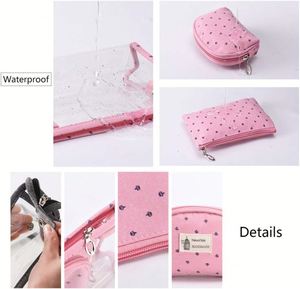 Estuche de Maquillaje Transparente de PVC de Tres Piezas, Modelo Nuevo, Directo de Fábrica, con Logotipo, Estuche de Almacenamiento de Plástico PC - Product Image 4
