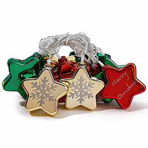 Guirlande lumineuse LED décorative de Noël pour intérieur, alimentée par courant alternatif ou prise USB, <span class=keywords><strong>en</strong></span> forme d'étoile ou de boule <span class=keywords><strong>en</strong></span> plastique - Product Image 2