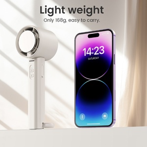 พัดลมปรับอากาศพกพาขนาดเล็กแบบ USB 3 ระดับความเร็ว พัดลมมือถือพลาสติกสำหรับใช้ในบ้าน ให้ความเย็นทันที พร้อมฟังก์ชั่นพ่นละอองน้ำ ใช้พลังงานจากแบตเตอรี่ - Product Image 4