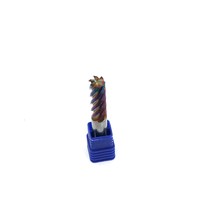 Fraise diamantée à quatre cannelures pour machines CNC, pour fraisage en montée et en descente, application aluminium