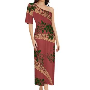 Ropa de playa de diseño Oem de gama alta personalizada Samoan Puletasi Bodycon vestido verano moda graduación Formal ropa de lujo para mujeres - Product Image 5