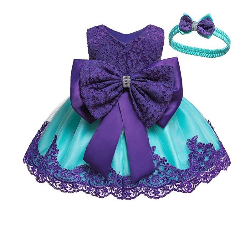 Fashion Girl Cute Bow Princess Dress Sleeveless Birthday Mesh Breathable Princess Dress