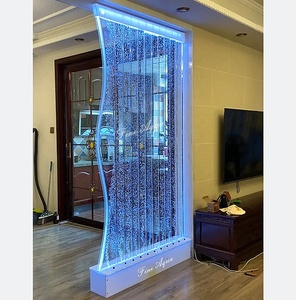 Parete a Bolle d'Acqua in Acrilico a Forma di S con Luci LED a Colori Cangianti, Divisorio per Ambienti - Product Image 4