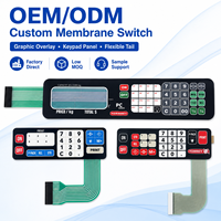 Teclado de Membrana Personalizado OEM con Superposición Gráfica y Cable Flexible para Panel de Control de Báscula Electrónica