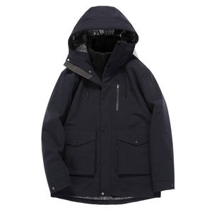 Outdoor Detachable 3 In 1 Two Piece Waterproof Breathable Mid Length <b>Windbreaker</b> Men's Hooded Jacket For Hiking And Travel - Product Image 2