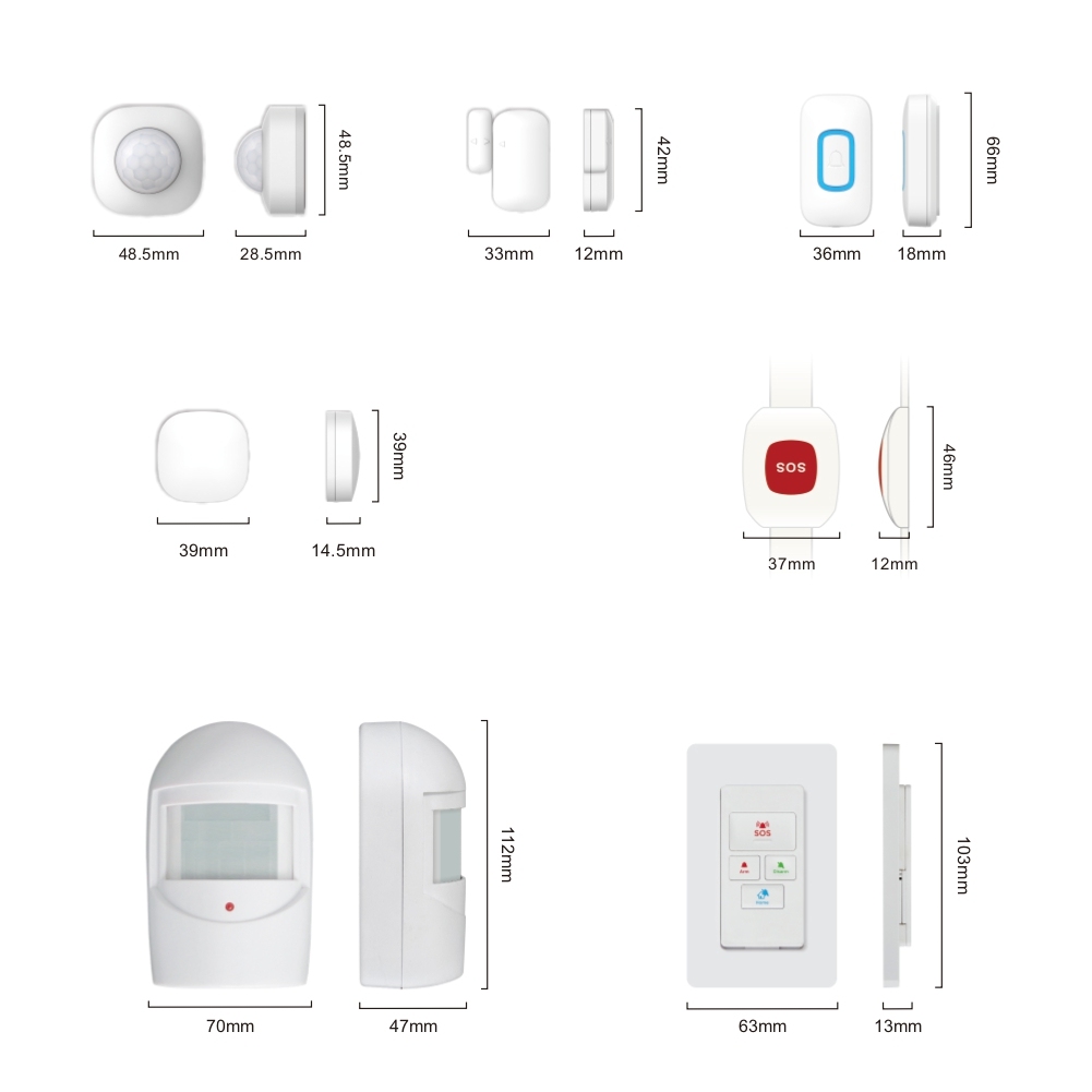 Smart Home Security System 8-Piece Kit Supports Mobile App Alerts Indoor and Outdoor PIR Sensor Wireless Home Door Alarm System · image 3