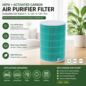 Filtre de remplacement au charbon actif et filtre HEPA compatible avec le <span class=keywords><strong>purificateur</strong></span> <span class=keywords><strong>d</strong></span>'<span class=keywords><strong>air</strong></span> Xiao <span class=keywords><strong>Mi</strong></span> 1-2-2s-3-<span class=keywords><strong>3h</strong></span>-pro - Product Image 1