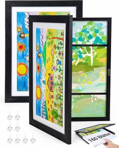 Hot Selling MDF Photo <b>Frame</b> A3 <b>A4</b> 8.5x11 10x12.5 Kids Artwork with Changeable Mat Display and Shatter Resistant Glass - Product Image 1