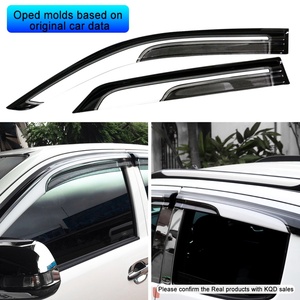 Accesorios 4x4 para Exteriores de Automóviles, Protector de Lluvia para Ventanas, Visera Solar Bicolor Cromada y Negra para Toyota Fortuner 2016 en Adelante - Product Image 2