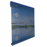Écran LED extérieur PH15.625/31.25, grille LED transparente 500x1000mm, écran maillé LED pour la publicité sur les façades de bâtiments