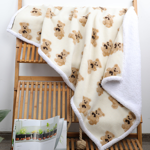 <span class=keywords><strong>Couverture</strong></span> de couette d'hiver à 2 épaisseurs en stock, <span class=keywords><strong>couverture</strong></span> polaire double couche en <span class=keywords><strong>laine</strong></span> Sherpa teddy imprimée - Product Image 6
