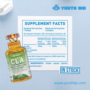 Aceite de Cártamo Premium CLA 1000mg 80% Pureza 200 Cápsulas Blandas Apoyo al Bienestar Corporal Halal OEM Venta al por Mayor a Granel Listo para Enviar - Product Image 5