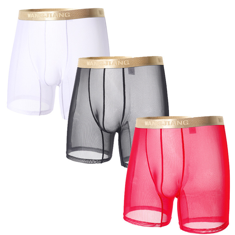 8pcs Micro Nylon Mens Long Boxer