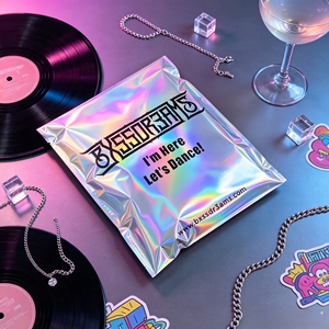 Wholesale Laser Holographic Poly Mailers Custom Logo Rainbow Iridescent Shipping Envelopes Boutique Apparel Packaging Bags - Product Image 1