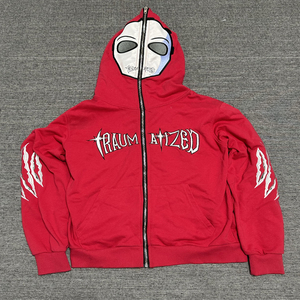 Yinope OEM ODM Full Zipper <strong>Hoodie</strong> Cotton Custom Logo Oversized <strong>Hoodie</strong> Custom Blank Full Face <strong>Zip</strong> up Embroidered <strong>Hoodie</strong> - Product Image 1