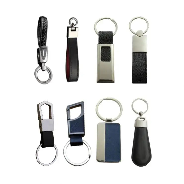 Leather Metal Car Key Ring Keychain Keyring Key Holder Fit For BMW Benz