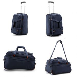 Bolsa de Viaje Personalizada de Poliéster Negro con Ruedas, Estilo Moderno de Dibujos Animados, Resistente para Deportes y Vacaciones, OEM Disponible - Product Image 3