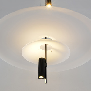 Flamingo UFO Pendant Light Led E27 Black Round Single Head Chandelier For Restaurant Bar Dining Tea Space Decorative Lighting - Product Image 4