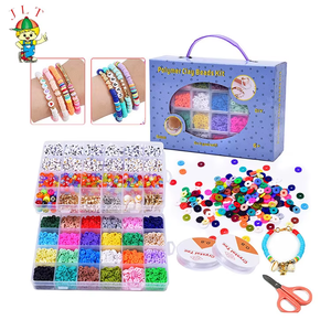 ลูกปัดดินโพลิเมอร์นุ่ม 24 สี ลูกปัดดินรูปทรงแบนกลม สำหรับเด็ก ทำมือ คุณภาพดี - Product Image 1