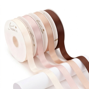 Auf Lager 2cm Einseitiges Einfarbiges Satinband für Geschenkboxen Blumen Kuchen und Geschenkverpackung Dekorationsbedarf - Product Image 4