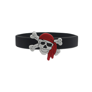 En gros Pas Cher Enfants Personnalisé Étanche Imprimé Noir Buccaneers Silicone Bracelets Pirate Créatif Promotionnel - Product Image 5
