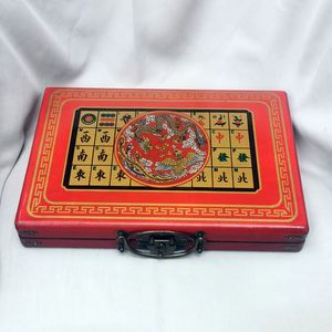 166 pièces de Mahjong américain en mélamine haute densité de 30 mm, tuiles numérotées en anglais couleur ivoire, boîte vintage portable, jeu de société pour dortoir et fête - Product Image 2