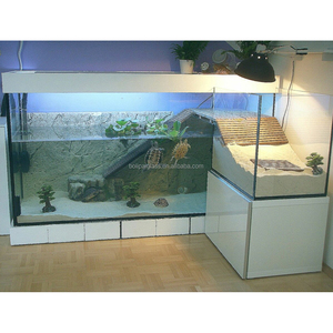 Tanque de acuario de tortuga abierto de cristal ultra transparente grande, personalizado, precio con gabinete de <span class=keywords><strong>filtro</strong></span>, venta al por mayor - Product Image 3