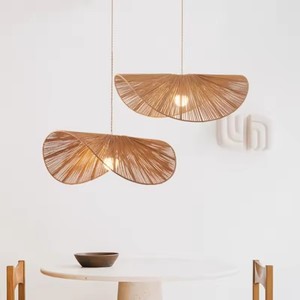 Vente en gros de <span class=keywords><strong>suspension</strong></span> LED en rotin japonais <span class=keywords><strong>suspension</strong></span> tissée en corde de chanvre pour cuisine salon chambre à coucher lampe suspendue décorative nordique - Product Image 6