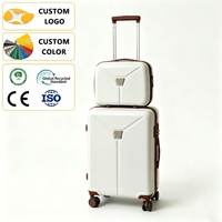 Ensemble de bagages personnalisés avec trousse de toilette, valise à roulettes légères pour voyage, OEM/ODM, ensembles de bagages personnalisés en ABS+PC