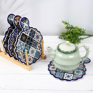 แผ่นรองหม้อเซรามิกกันลื่น ป้องกันความร้อน แผ่นรองหม้อร้อน แผ่นรองแก้วเซรามิก แผ่นรองชาม - Product Image 1