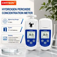Testeur H2O2 portable avec LCD ATC pour liquides chimiques 0-50% réfractomètre manuel concentration de peroxyde d'hydrogène