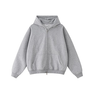 Neverstatic <span class=keywords><strong>2025</strong></span> Chất lượng cao 445gsm cotton hoodie oversized dạo phố dày lông cừu đồng bằng Zip Up hoodie biểu tượng tùy chỉnh - Product Image 1
