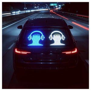 Pegatinas para coche <span class=keywords><strong>EL</strong></span> con luces intermitentes activadas por sonido. Se aplica al parabrisas, se sincroniza con la música del coche. Tu ritmo, tu espectáculo de luces sobre vidrio - Product Image 1