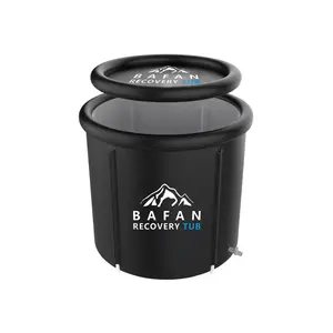 Bafan Brand CUSTOM PVC Free Standing Adult PVC Portable Foldable Ice Bath Tub For Sports/Athlete/Fitness