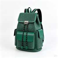 Sac à bandoulière double en PVC à motif tissé, fermeture éclair, étanche, décontracté, élégant, sacoche d'ordinateur pour voyages été/hiver