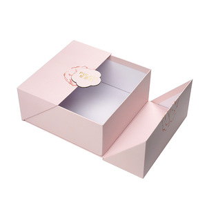 Cajas de Regalo de Papel Rosa Personalizadas con Doble Puerta, Cajas de Embalaje de Lujo para Cosméticos, Chocolates y Recuerdos de Boda con Logotipo en Relieve - Product Image 4