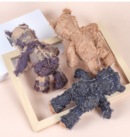 Jouets pour animaux de compagnie résistants aux morsures, jouets en peluche pour chiens, jouets à mâcher durs pour nettoyer les dents, jouets pour chiens en forme d'ours mendiant résistants aux morsures