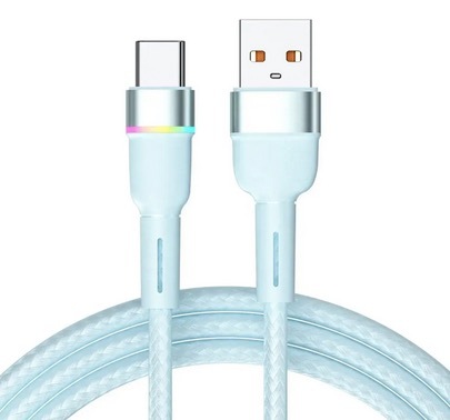 New Hot Selling 2024 USB to Type C Cable 60W RGB Gradual Shining Cable Flowing Light RGB Colorful 3 in 1 LED USB Data Cable