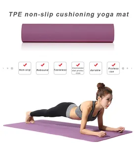 6Mm Thuisgebruik Pilates Eco Non Slip Esterilla Yoga Oefening Apparatuur Tpe Yoga Mat