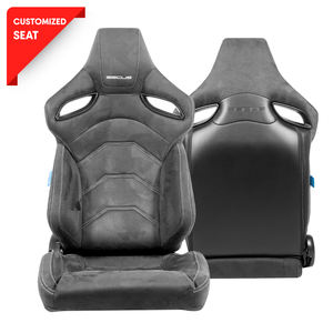 Asiento de coche de carreras Alcantara Uniq reclinable universal personalizable superior con tacto premium y durabilidad - Product Image 1