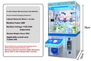 High Performance Mini Garra Guindaste Máquina Custo-Efetivo Coin-Operated Jogo de Arcade Facilidade para Entretenimento Infantil - Product Image 6