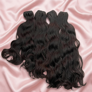Extensiones de Cabello Humano Virgen Vietnamita con Cutícula Alineada, Ondulado Natural Negro, Doble Trama, Listo para Enviar - Product Image 2
