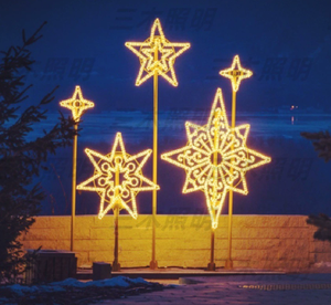 Decoración Navideña LED HFBH, Escultura <span class=keywords><strong>Gigante</strong></span> <span class=keywords><strong>de</strong></span> Estrella Acrílica para Jardín y Calle, Motivo 3D para Paisaje <span class=keywords><strong>de</strong></span> Halloween - Product Image 4